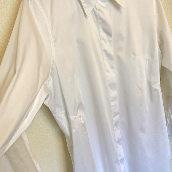 PLUS SIZE! Soft Surroundings Button Down Shirt White 1X - Picture 3 of 8